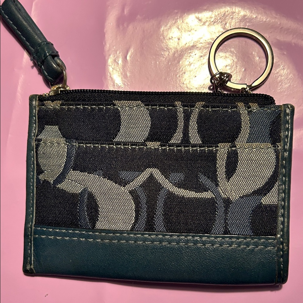 Coach Vintage Navy and Gray Wallet & Card Holder Set EUC - Picture 3 of 15